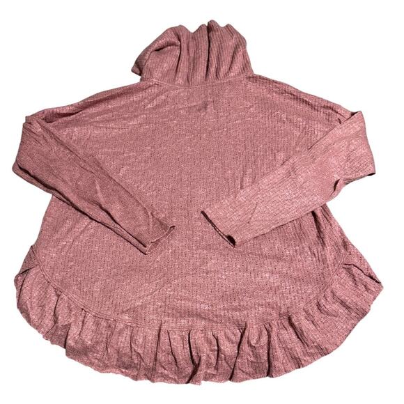 Maeve by Anthropologie Addie Ruffle Hacci Pullover Sweater Mauve Size Small - Picture 3 of 7